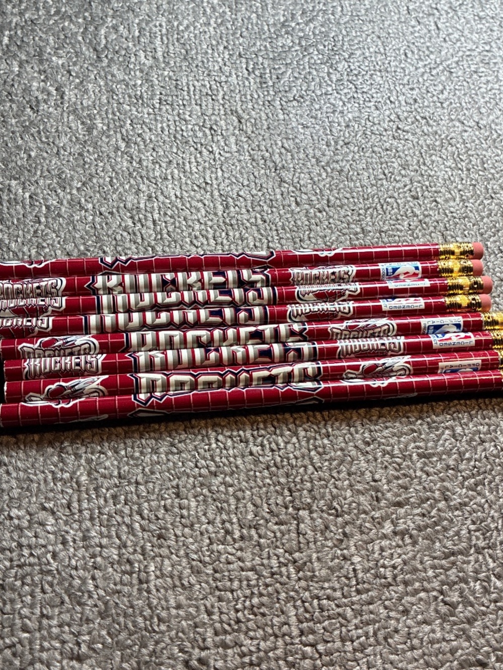 Vintage Houston Rockets Pencils 8 Total NBA Basketball Retro Unused